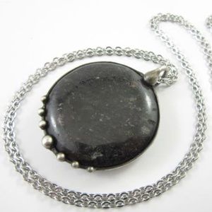 Crystal necklace- large nuummite crystal pendant